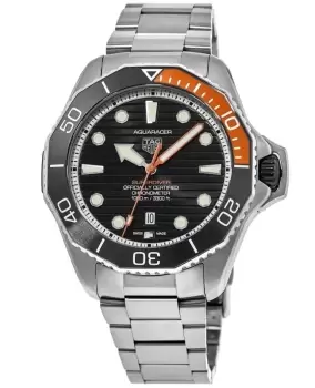 Image of Tag Heuer Aquaracer Professional 1000 Superdiver Black Dial Steel Mens Watch WBP5A8A.BF0619 WBP5A8A.BF0619