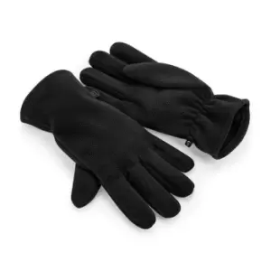 Image of Beechfield Recycled Fleece Gloves (S-M) (Black)
