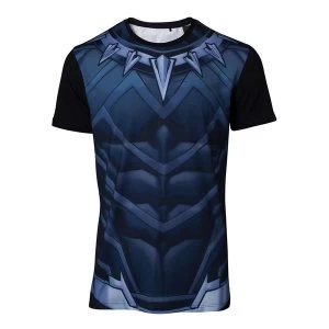 Image of Black Panther - Sublimation Mens Medium T-Shirt - Blue