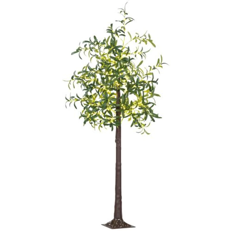 Image of HOMCOM 180cm Olive Tree Light w/ 300 Warm White LED Lights Artificial Tree - Homcom 5056725581282