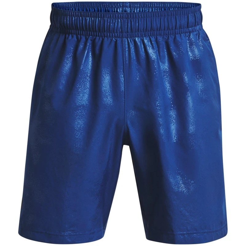 Image of Under Armour Woven Emboss Gym Shorts Mens Performance Shorts S Blue 47375120350
