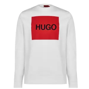 Image of Hugo Boss Duragol Large Logo Sweatshirt White Size L Men