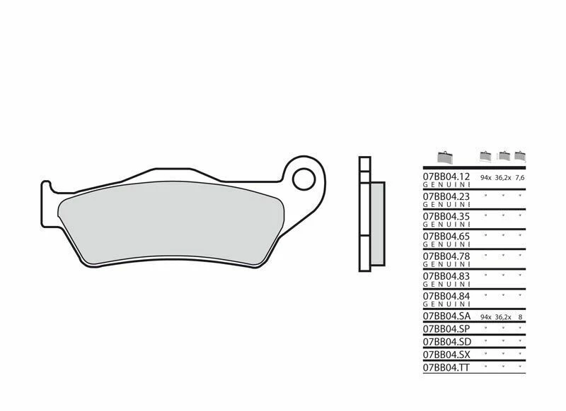 Image of Brembo S.p.A. Carbon Ceramic Brake Pads - 07BB04CC