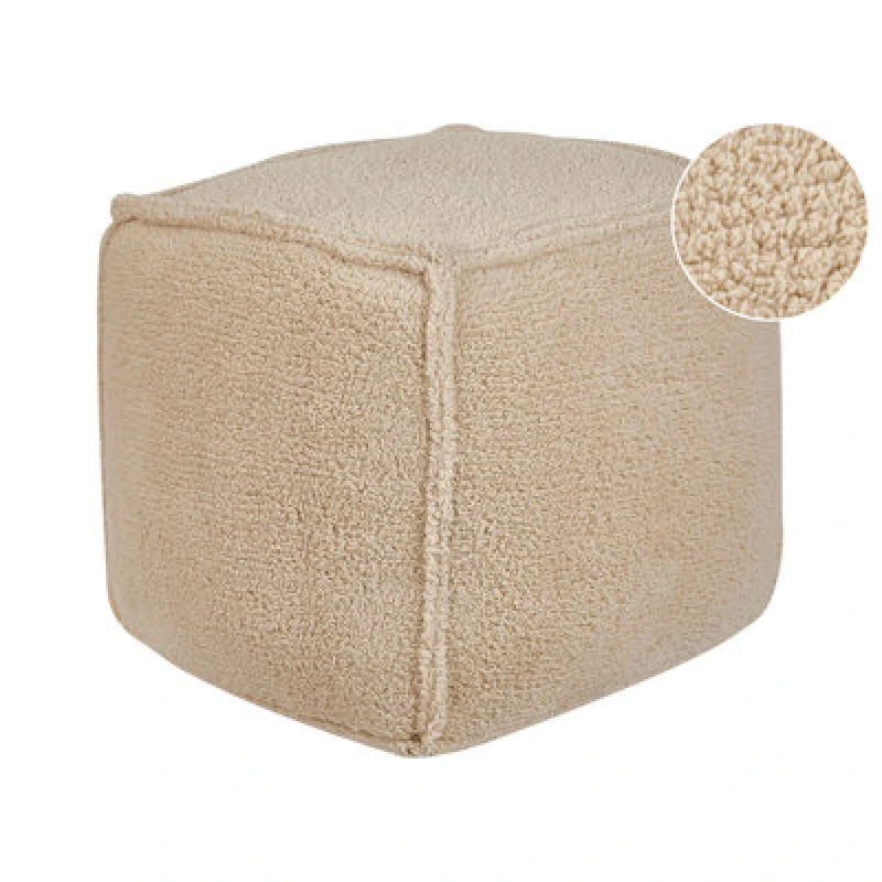 Image of Beliani Pouffe Alipur Boucle Light Brown