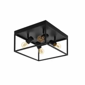Image of Eglo Industrial 4-Light Ceiling Light