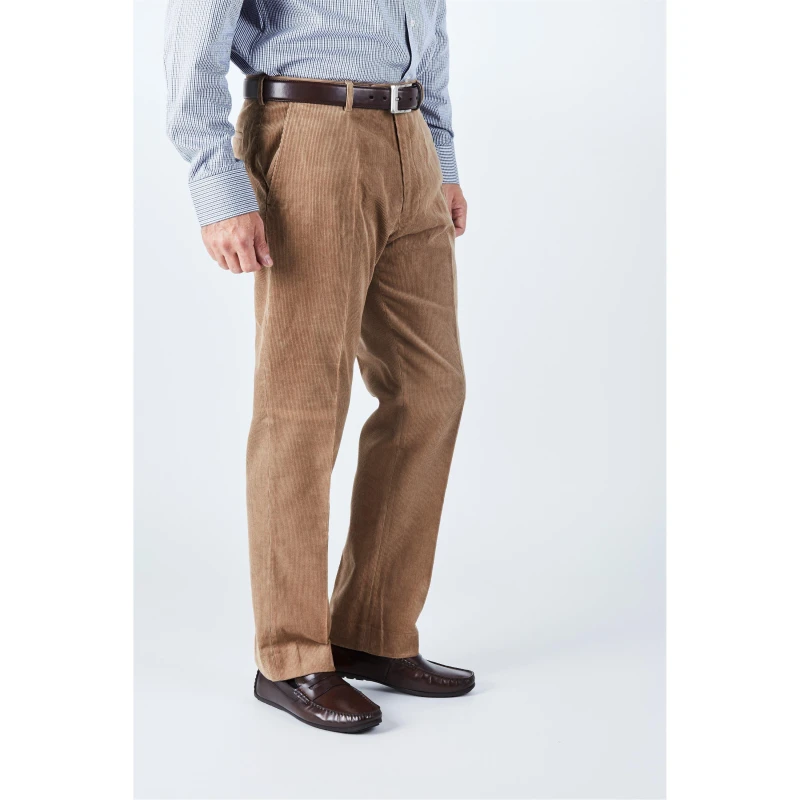 Image of Harvey and Jones Corduroy Trousers Mens - Brown Brown 34 R