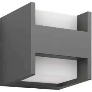 Image of Philips Arbour 4.5W LED Outdoor Wall Light Anthracite Grey - Warm White - 915005193701