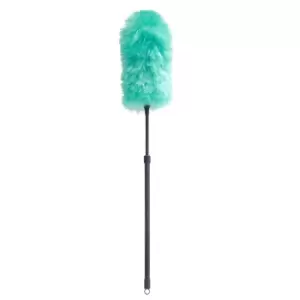 Image of JVL Synthetic Static Duster with Extendable Pole Turquoise/Grey