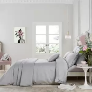 Image of Ted Baker Plain Dye Cotton Duvet Cover - Grey