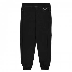Image of True Religion Foil Logo Jogging Pants - BLACK