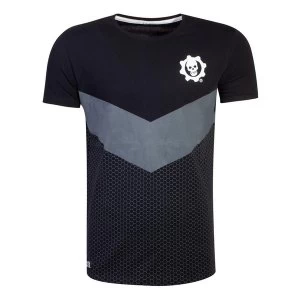 Image of Gears Of War - Tonal Colour Block Mens Medium T-Shirt - Black