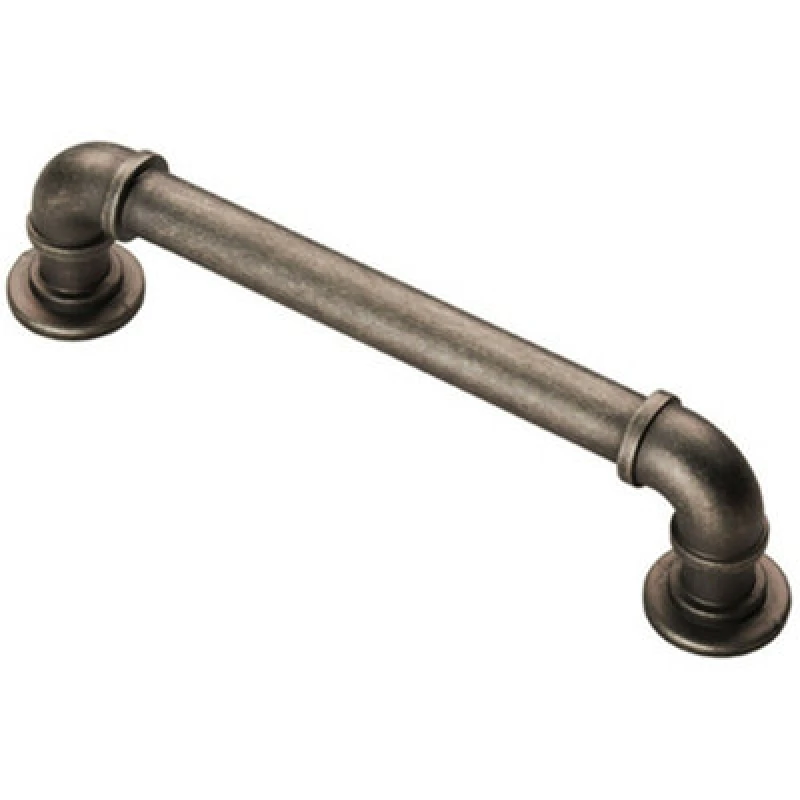 Image of Loops Pipe Design Cabinet Pull Handle 128mm Fixing Centres 12mm Dia Pewter Multi unisex