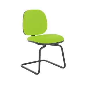 Image of Jota fabric visitors chair with no arms - Madura Green