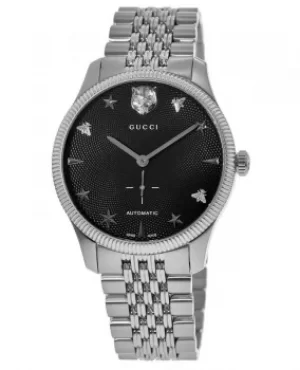 Image of Gucci G-Timeless Black Dial Stainless Steel Mens Watch YA126353 YA126353
