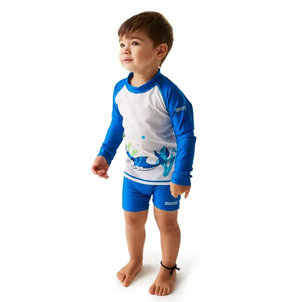 Image of Regatta Boys Animal Rash Suit 60-72 Months (110-116cm) Bubbles the Shark/Hawaiian Blue RKM041B-ZZR-60