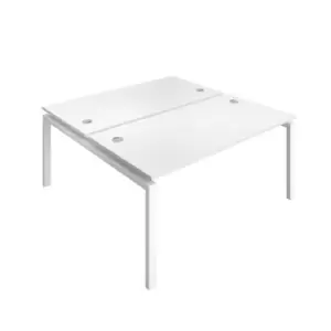 Image of Telescopic 2 Person Bench 1600 X 800 Cable Port White - White