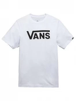 Image of Vans Boys Classic Tee, White, Size L, 12-14 Years