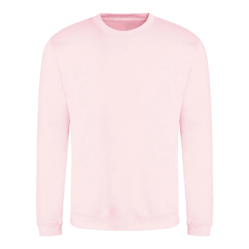 Image of AWDis AWDis Just Hoods Crew Neck Plain Sweatshirt (280 GSM) in Baby Pink Size: X-Small Baby Pink XS Unisex 5055805497826