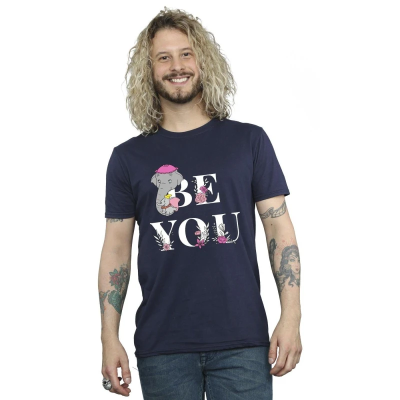Image of Disney Men Dumbo Be You T-Shirt in Navy Size: Small Navy S Male 5059934380899