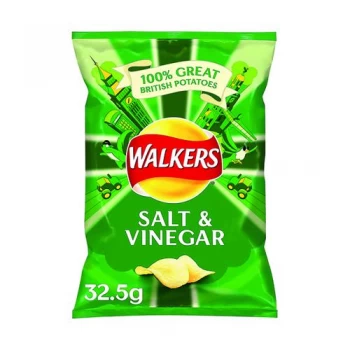 Image of Walkers Salt and Vinegar Crisps 32.5g Pack of 32 121795