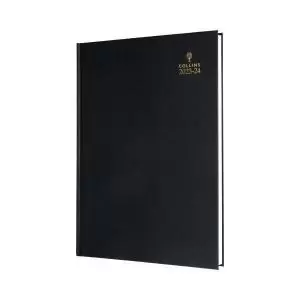 Image of Collins Academic Diary Day Per Page A5 Black 2023-2024 52M-99.24