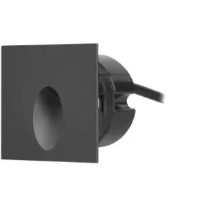 Image of Forlight Lighting - Forlight Icon Square LED Outdoor Recessed Wall Lamp Black, Warm-White 3000K, IP65