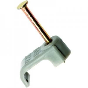 Image of Wickes Core and Earth Cable Clips - Grey 1.5mm Pack of 50