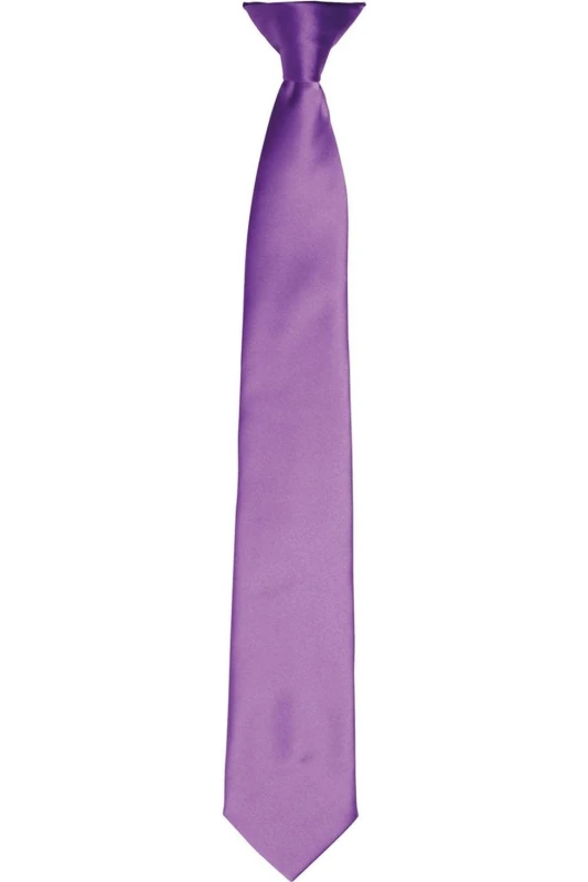 Image of Premier Premier Satin Tie in Violet Violet One Size Unisex 5063470360581