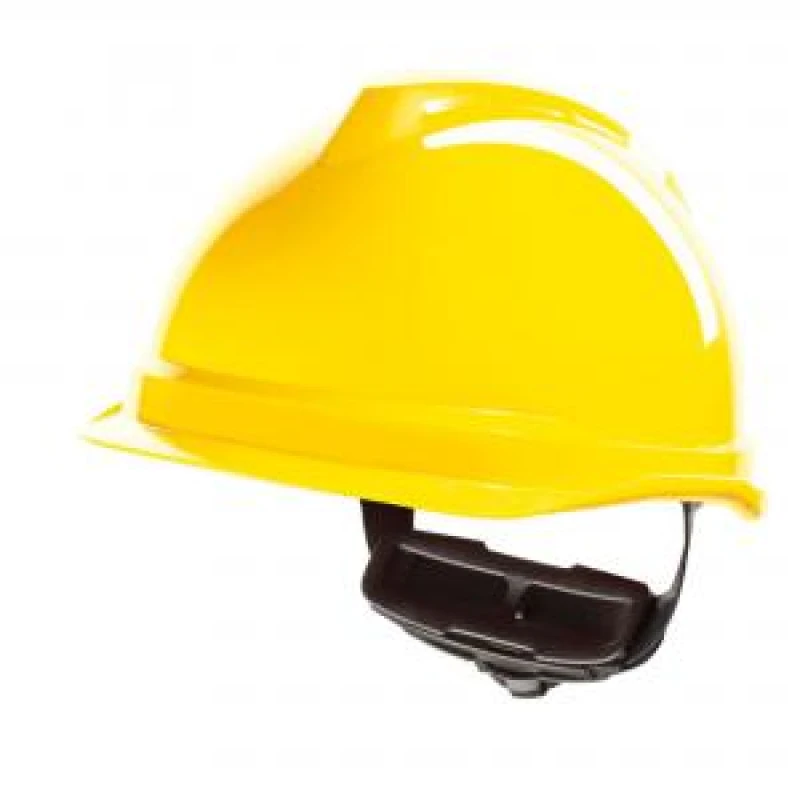 Image of MSA V - Gard 520 Peakless Safety Helmet Yellow