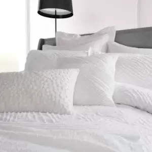 Image of Nalu Nicole Scherzinger Malie Clipped Jaquard Single Duvet Cover, White