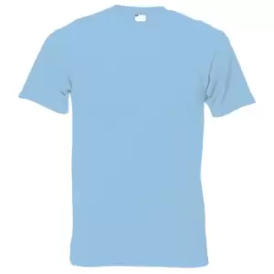 Image of Mens Short Sleeve Casual T-Shirt (Small) (Light Blue)