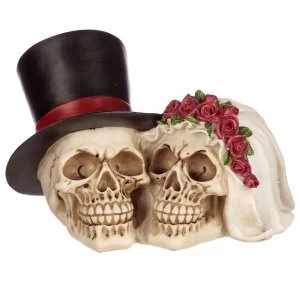 Image of Gothic Bride and Groom Skull