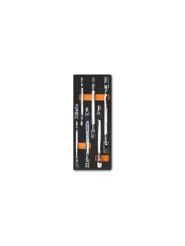 Image of Beta Tools M79 6pc Swivel End Socket Wrench Set in Soft Tray for Roller Cabs