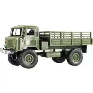 Image of Amewi GAZ-66 Green Brushed 1:16 RC model truck Electric HGV 4WD RtR 2,4 GHz Incl. battery and charging cable