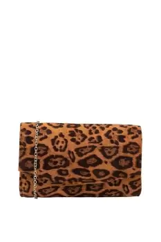Image of Leopard-Print 'Ardee' Clutch Bag