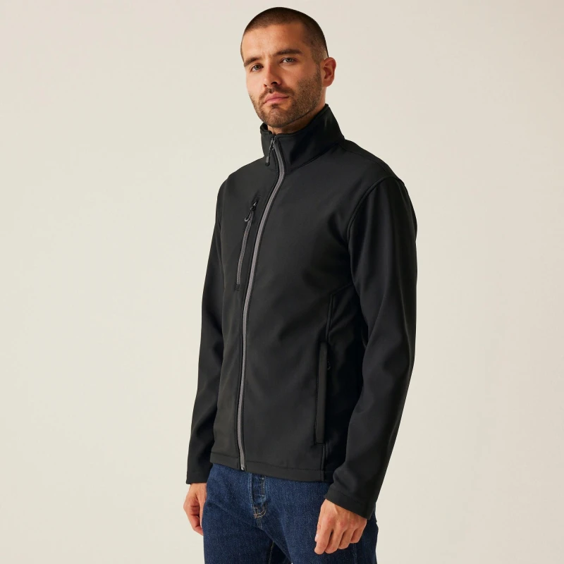 Image of Regatta Mens H/M Softshell Jacket Black male XS