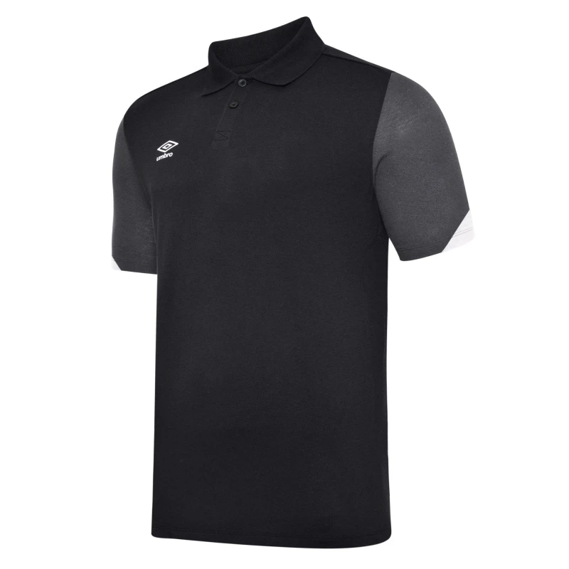 Image of Umbro Umbro Men Total Training Polo Shirt in Black Size: Small Black S Male 5063377398120