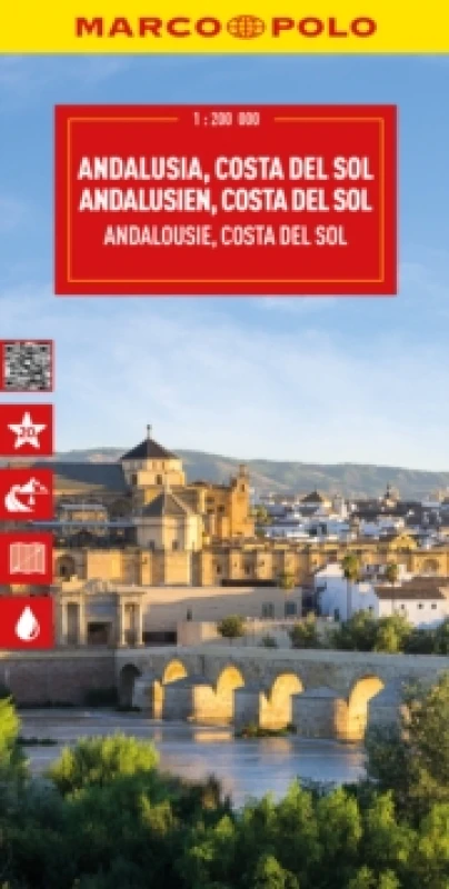 Image of Andalusia, Costa Del Sol, Seville, Cordoba, Granada Marco Polo Map Sheet map, folded