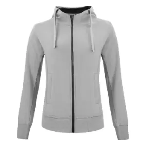 Image of Clique Womens/Ladies Classic Melange Full Zip Hoodie (XL) (Grey)