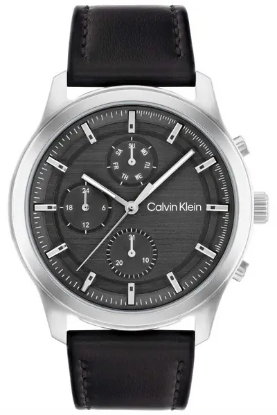 Image of Calvin Klein 25200211 Mens Black Chronograph Dial Black Watch