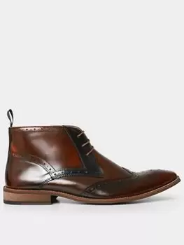 Image of Joe Browns Gents Mixed Colour High Shine Boot - Brown, Size 7, Men