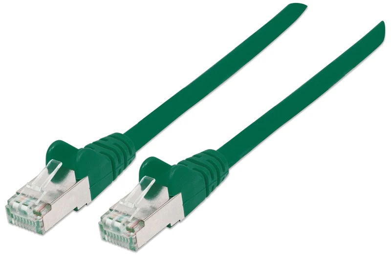 Image of Intellinet Network Patch Cable. Cat6A. 2m. Green. Copper. S/FTP. LSOH