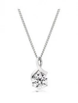 Image of Beaverbrooks 9Ct White Gold Cubic Zirconia Pendant