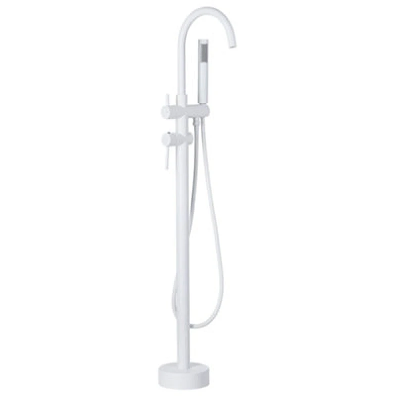Image of Beliani Freestanding Bathtub Faucet Tugela White