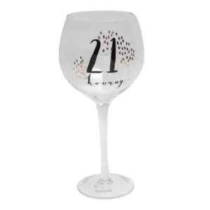 Image of Luxe 21st Birthday Gin Glass with Rose Gold Foil