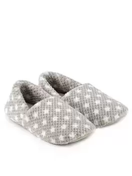 Image of TOTES Popcorn Full Back Slipper with Memory Foam & Pillowstep - Grey, Size 5, Women