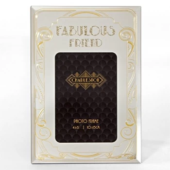 Image of 4" x 6" - Charleston Glass Photo Frame - Fabulous Friend