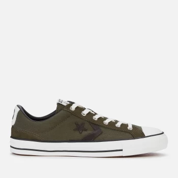 Image of Converse Mens Star Player Tech Climber Canvas/Suede Ox Trainers - Cargo Khaki/Vintage White/Converse Khaki - UK 7