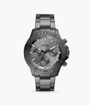 Image of Fossil Men Bannon Multifunction Smoke Stainless Steel Watch