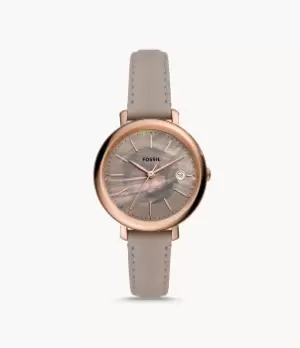 Image of Fossil Women Jacqueline Solar-Powered Grey Eco Leather Watch